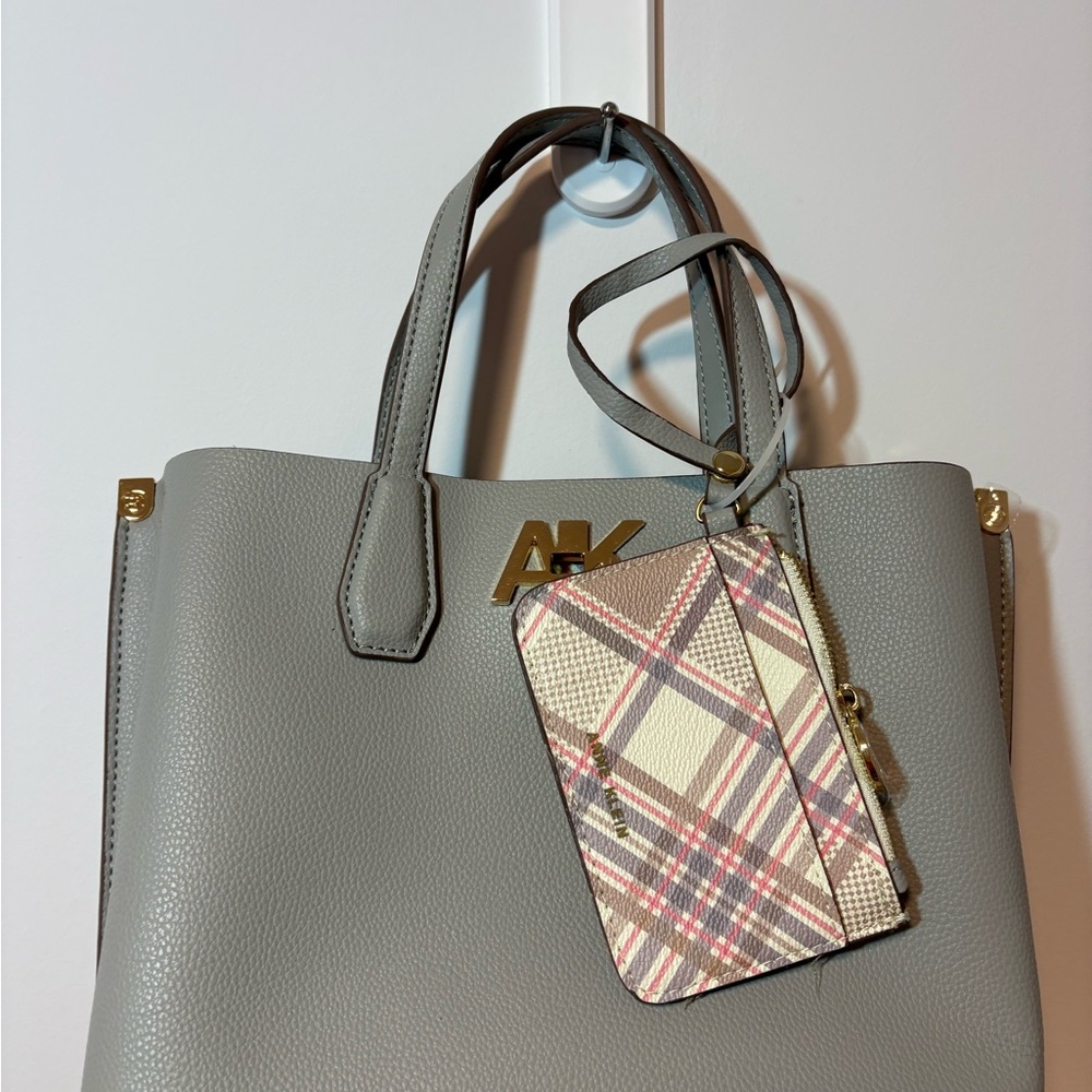 Anne Klein Gray and Gold Bag